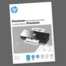 HP Premium Laminating Pouch, A3 Size, 250 Micron, 25 Pieces, OLLM9128, Clear