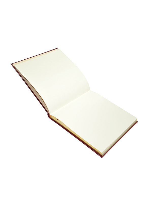 FIS Italian PU Cover Laid Paper Golden Book with Frame Gift Box & Gilding, 280 x 275mm, 100 GSM, 96 Sheets, Maroon