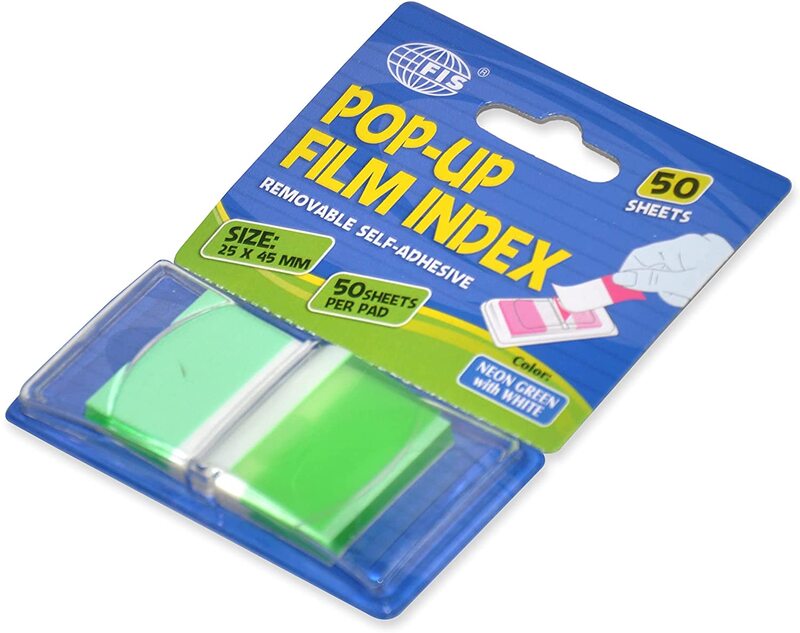 FIS Pop-Up Film Index, 24 Pieces, 50 Sheets, FSPOSN10, Multicolour