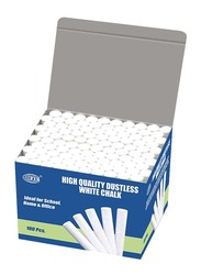 FIS Dustless Chalks, 100 Pieces, White