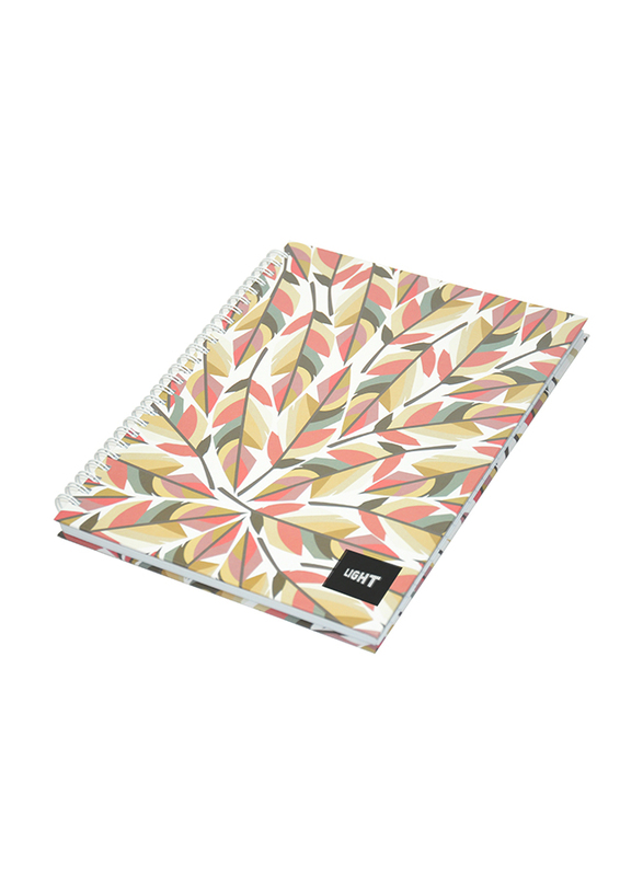 Light 5-Piece Spiral Hard Cover Notebook, Single Line, 100 Sheets, 9 x 7 inch, LINBS971807, Multicolour