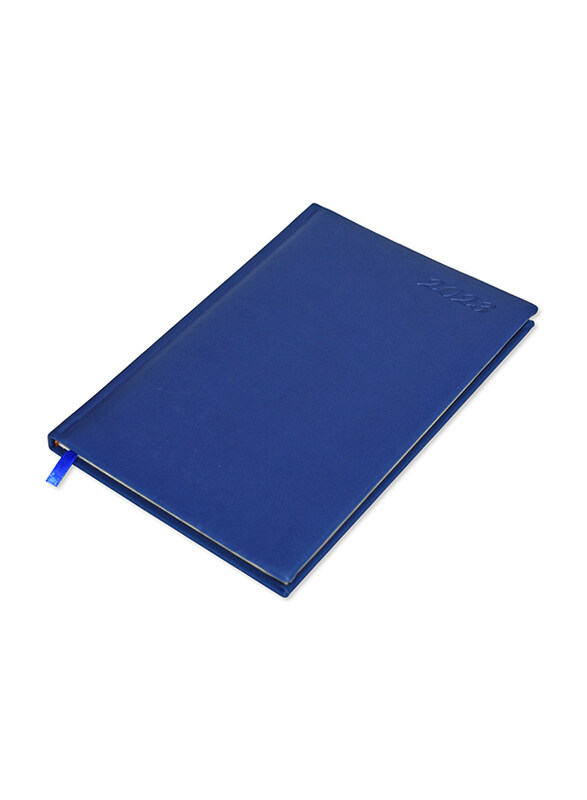 

FIS 2023 1-Week At A Glance Italian PU 1-Side Padded English Diary, 128 Sheets, 70 GSM, A5 Size, FSDI78EP23BL, Blue