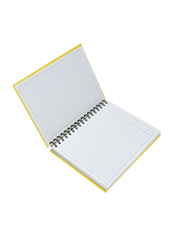 FIS Hard Cover Spiral Single Line Notebook with Border, 150 Sheets, 9X7 inch, 5 Pieces, FSNBS97N150ASST, Multicolour