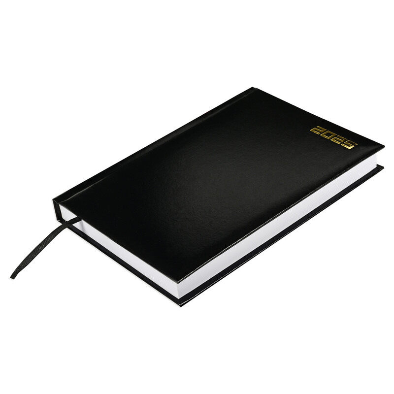 

FIS 2025 Diary, 1 Side Padded Vinyl Material, A5 Size(14.8x21cm), Russian, Black Color-FSDIRU0125BK