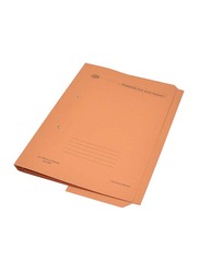 FIS Transfer File with Fastener & Pocket, 320GSM, F/S Size, 40 Pieces, FSFF15OR, Orange