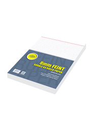 FIS Folded Feint Paper, 8mm Ruled, 200 Sheets, 60 GSM, A4 Size, FSPADA4, White