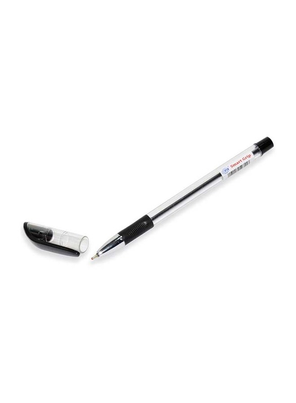 FIS 50-Piece Smart Grip 1.0mm Ballpoint Pens Set, FSBPSG01BK, Black