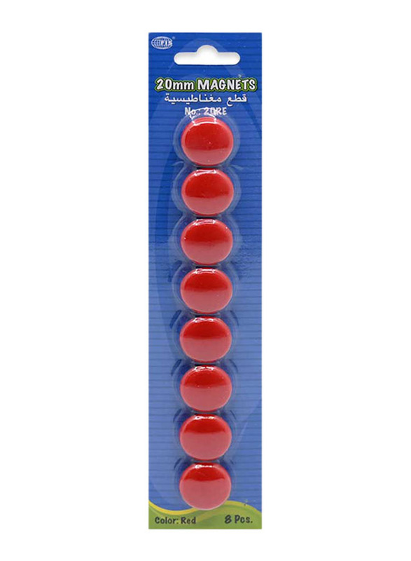 FIS Colored Magnet Set, 3 Pack, FSMI203040RE/3, Red