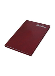 FIS Offset White Paper Notebook with Bonded Leather, 196 Pages, 70 GSM, A5 Size, FSNBHCA5GWHBL, Maroon