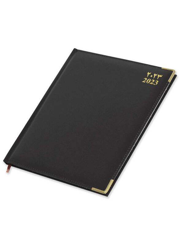 

FIS 2023 Arabic/English/French Executive Diary with 1-Week at a Glance, 128 Sheets, 70 GSM, FSDI35AE23CH, Chocolate