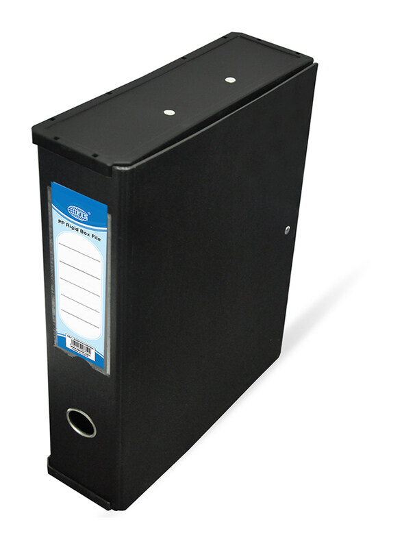 

FIS Colored PP Rigid Box File with Plastic Sides, 210 x 330 mm, FSBFRIGIDPPBK, Black
