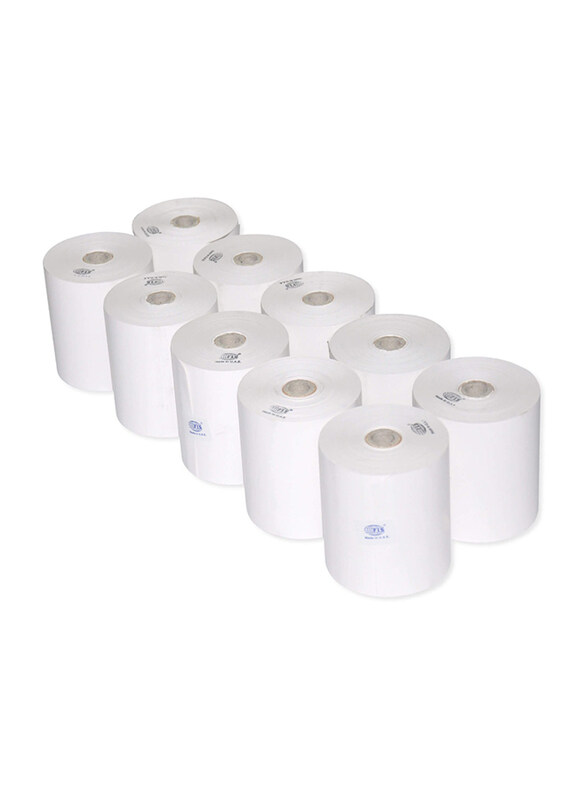 

FIS 10-Piece Thermal Paper Roll, 8 x 7 x 1.2cm, FSFX8070MM10, White