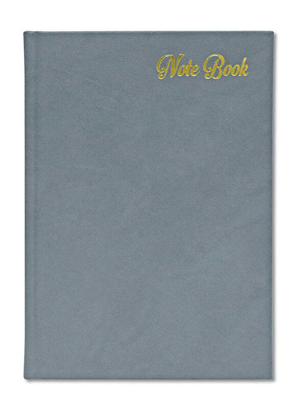 

FIS Italian Ivory Paper Notebook with Golden Bonded Leather, 196 Pages, 70 GSM, A5 Size, FSNBHCA5GIVBL, Grey