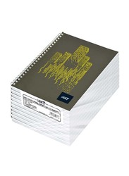 Light 10-Piece Spiral Soft Cover Notebook, Single Line, 100 Sheets, A5 Size, LINBA51806S, Dark Grey