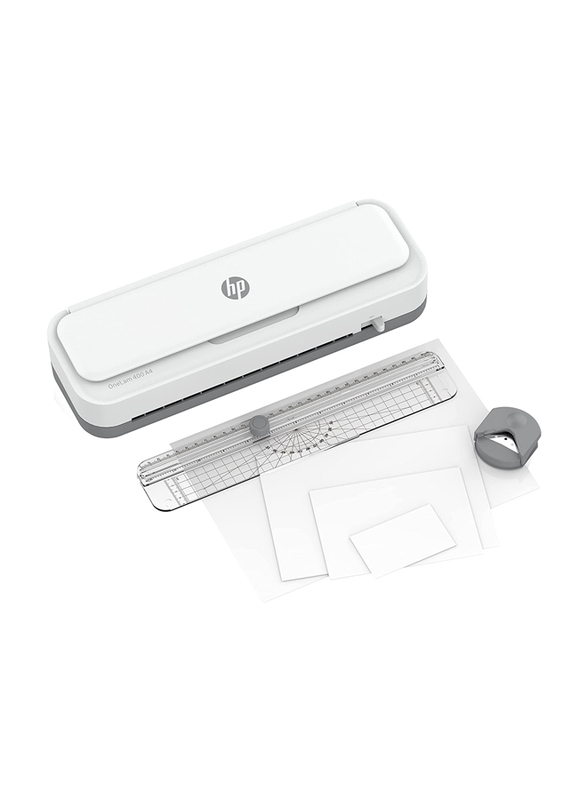 HP OneLam 400 A4 Laminator with Cutting Ruler, OLLM3160, White