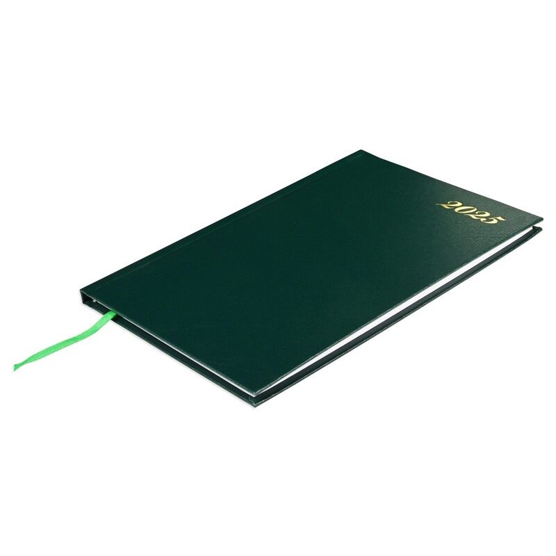 

FIS 2025 Weekly Diary, Hard Cover Vinyl Material, A5 Size(14.8x21cm), English, Green Color-FSDI78EN25GR