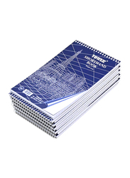 FIS Tower Shorthand Notebooks, Single Line, 12 Pieces x 70 Sheets, White