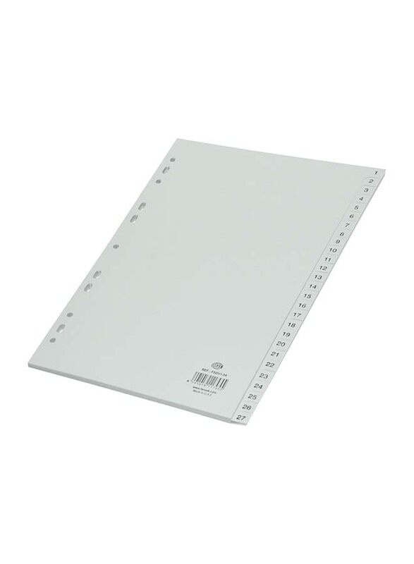 

FIS 1-54 English Polypropylene Divider, A4 Size, White
