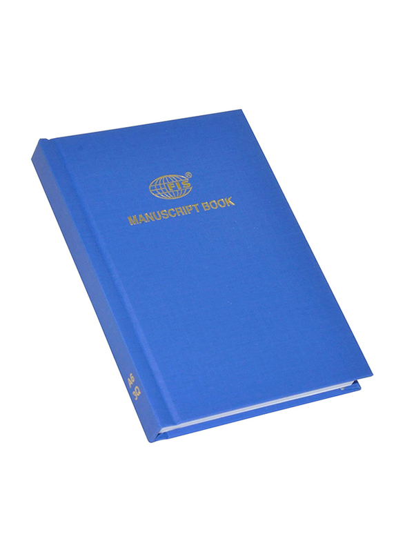 FIS Manuscript Notebook Set, 8mm Single Ruled, 3 Quire, 5 x 144 Sheets, 105 x 148 mm, A6 Size, FSMNA63Q, Blue