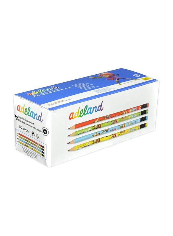 Adeland 72-Piece Blacklead Pencil Set, ALPE2031130110, Multicolor