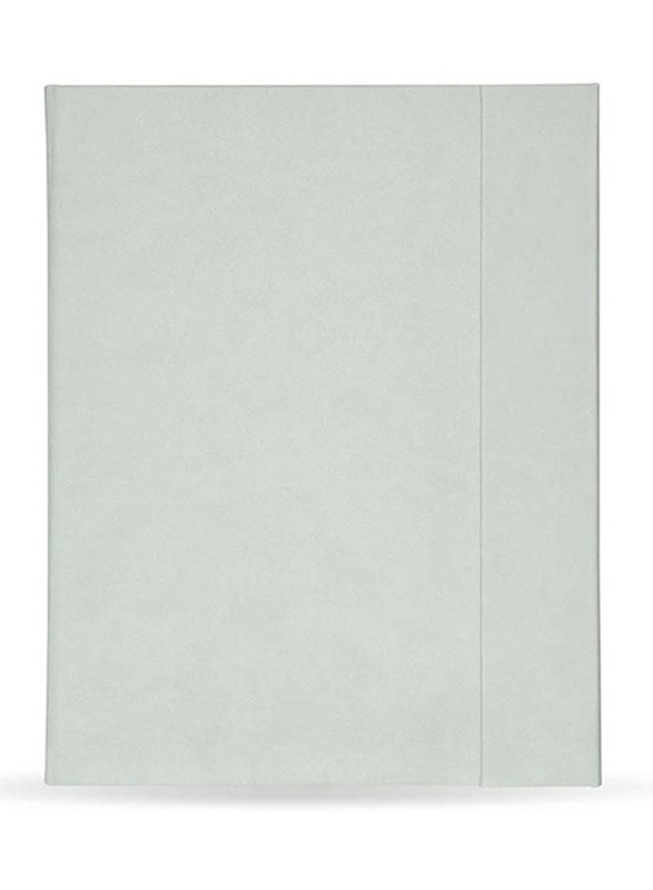 إف آي إس غطاء مجلد من البولي يوريثان الإيطالي المغناطيسي مع بطانة للكتابة ، ورق مفرد مسطح عاجي ، 96 ورقة ، مقاس A4 ، FSMFEXNBA4LGY ، رمادي فاتح