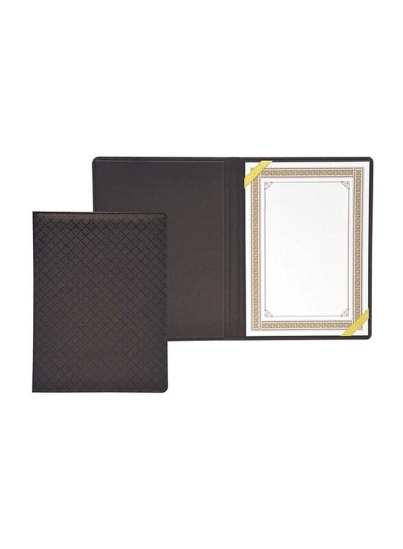 

FIS Executive Italian PU Certificate Folders with A4 Certificate and Gift Box, FSCLCHPUBKD2, Dark Brown