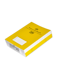 FIS Exercise Note Books, 2 Line with Left Margin & 1 Side Plain, 200 Pages, 6 Piece, FSEB2LP200N, Yellow