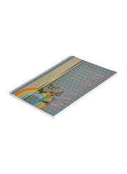FIS Spiral Soft Cover Notebook Set, 5mm Square, 10 Piece x 80 Sheets, A4 Size, FSNB5A480NL1, Multicolour