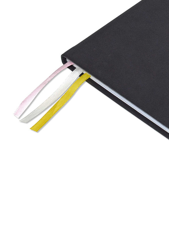 FIS White Paper Budget Planner with Elastic Pen Loop Italian PU, 128 Pages, 100 GSM, A5 Size, FSORA5BPLANP, Black