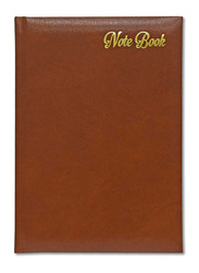 FIS Italian Ivory Paper Notebook with Bonded Leather, 196 Pages, 70 GSM, A5 Size, FSNB1SA5IVBL, Brown