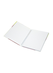 Light 5-Piece Spiral Hard Cover Notebook, Single Line, 100 Sheets, A5 Size, LINBSA51804, Multicolour