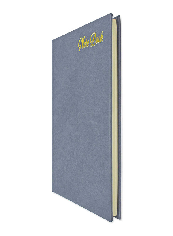 FIS Italian Ivory Paper Notebook with Bonded Leather, 196 Pages, 70 GSM, A5 Size, FSNB1SA5IVBL, Grey