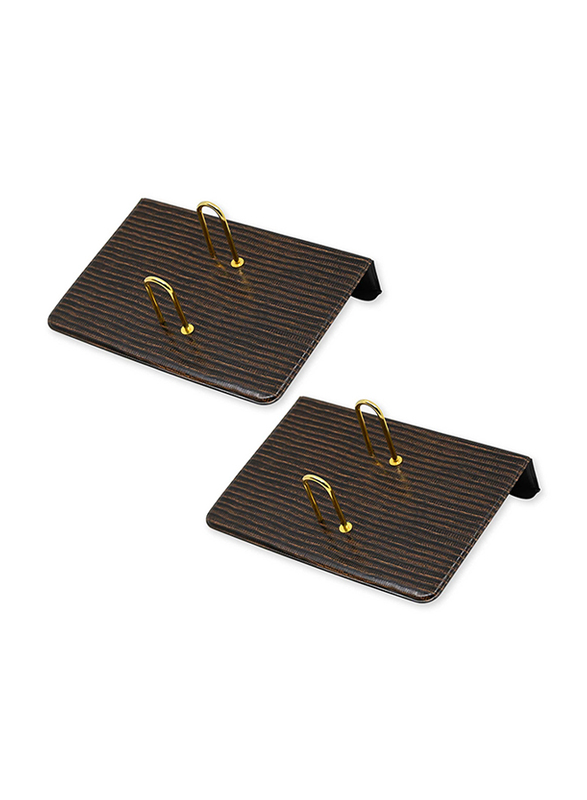 FIS Desk Calender Stand, 2 Pieces, UADC081BR, Lizard Brown