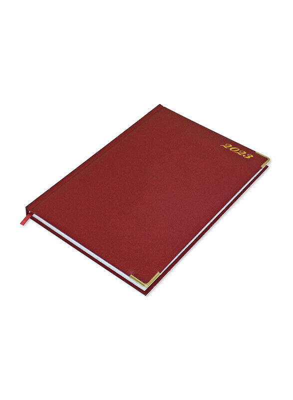 

FIS 2023 Golden Corners English Diary, A4 Size, FSDI42E23MR, Maroon