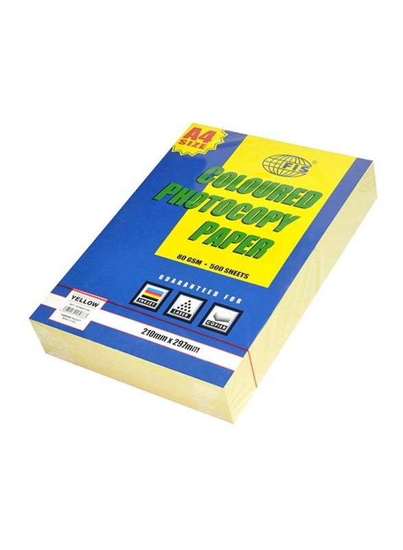FIS Pastel Color Photocopy Paper, 500 Sheets, 80 GSM, A4 Size
