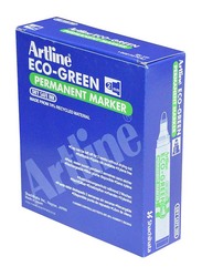 Artline 12-Piece Eco-Green Permanent Marker Set, 2.0mm, ARMKEK-177GR, Green