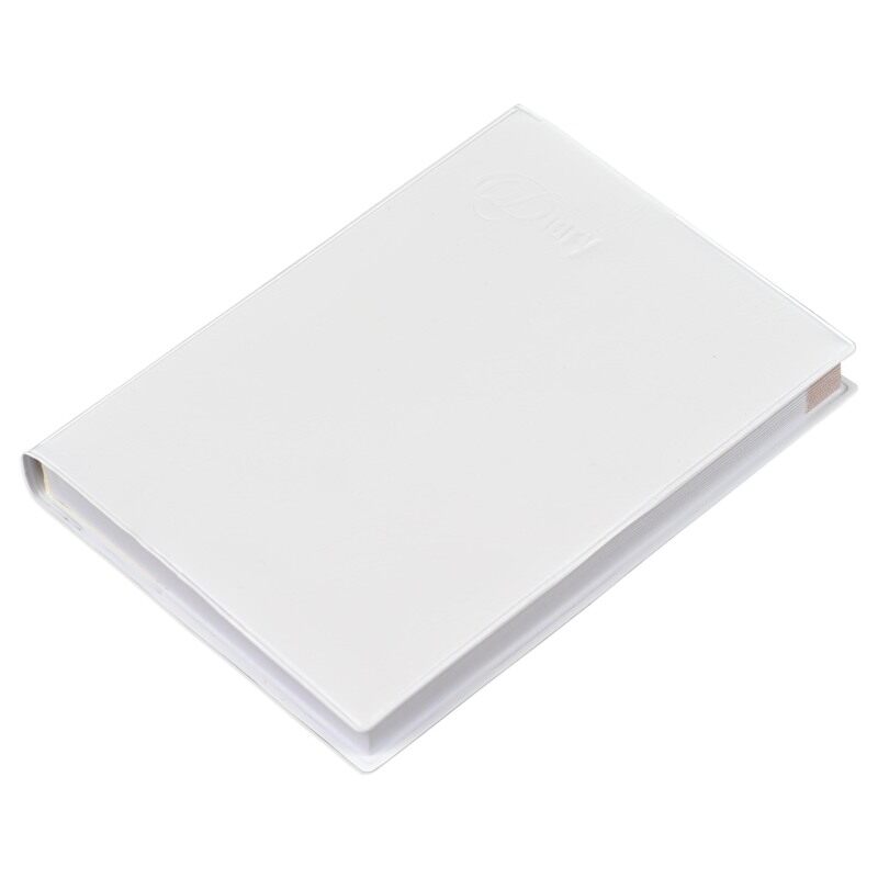 

FIS 2025 Pocket Diary, PVC Materials, Soft Jacket Cover, 2 Days a Page, Size 75x105mm, English ,60gsm White Paper, White Color-FSDI09E25WH