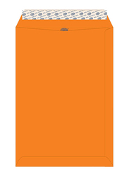 FIS Colour Peel & Seal Envelopes, 50-Piece, 80 GSM, C4 (324 x 229mm), Neon Orange