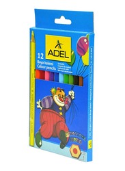 Adel Long Jumbo Colour Pencils, Pack of 12, Multicolour