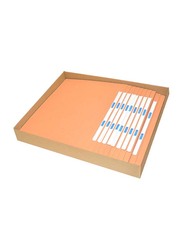 FIS Flat File with Plastic Fastener, F/S Size, 320GSM, 50 Pieces, FSFF5OR, Orange