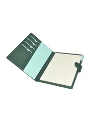 FIS Italian PU Executive Folder with Writing Pad, 24 x 32 cm, Green