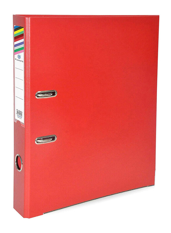 

FIS PP Lever Arch File Folder with Slide-in Plate, 4cm, 50 Pieces, FSBF4PRE, Red