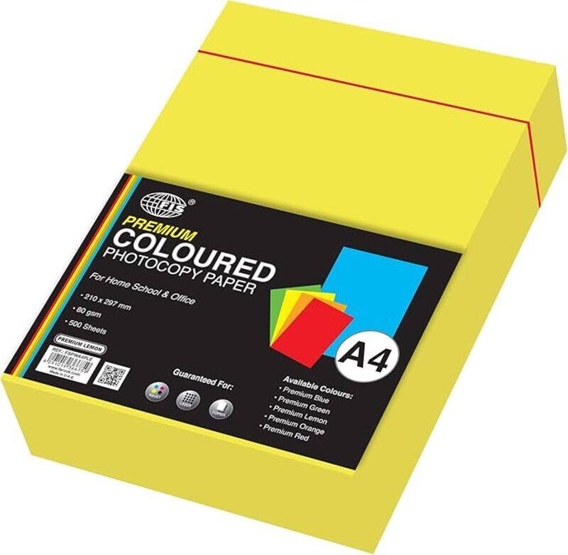 

FIS Premium Colour Photocopy Paper, A4 Size, 500 Sheets, 80 GSM, FSPWA4PLE, Yellow