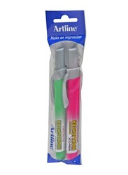 Artline 2-Piece Clix Highlighter Set, Pink/Green