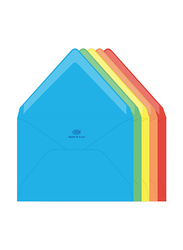 FIS Colour Glued Envelopes, 50-Piece, 80 GSM, 136 x 204mm, Neon Assorted