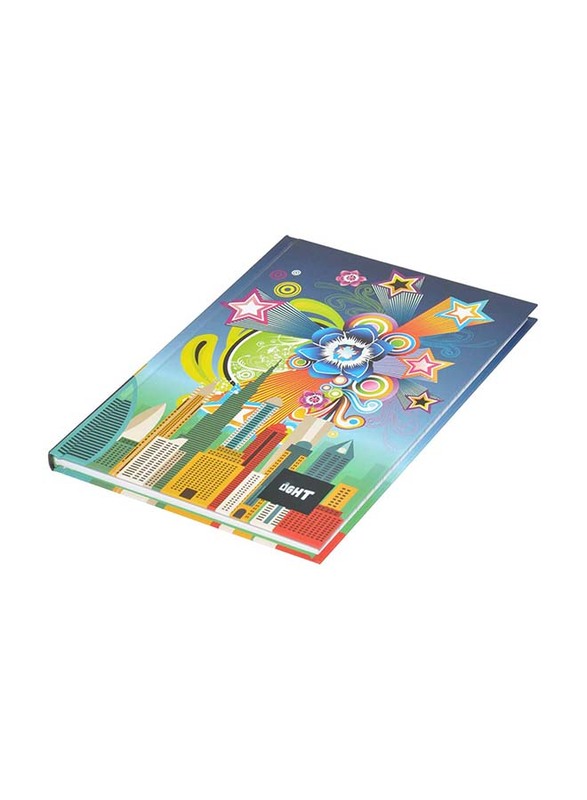 Light 5-Piece Hard Cover Notebook, Single Ruled, 100 Sheets, A5 Size, LINBA51608, Multicolour