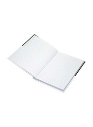 Light Single Line Hard Cover Notebook, 5 x 100 Sheets, 10 x 8 inch, LINB1081803, White/Black