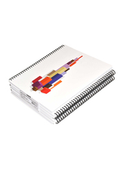 Light Hard Cover Spiral Notebook Set, 100 Sheets, A4 Size, 5 Pieces, LINBSA41001309, Multicolour