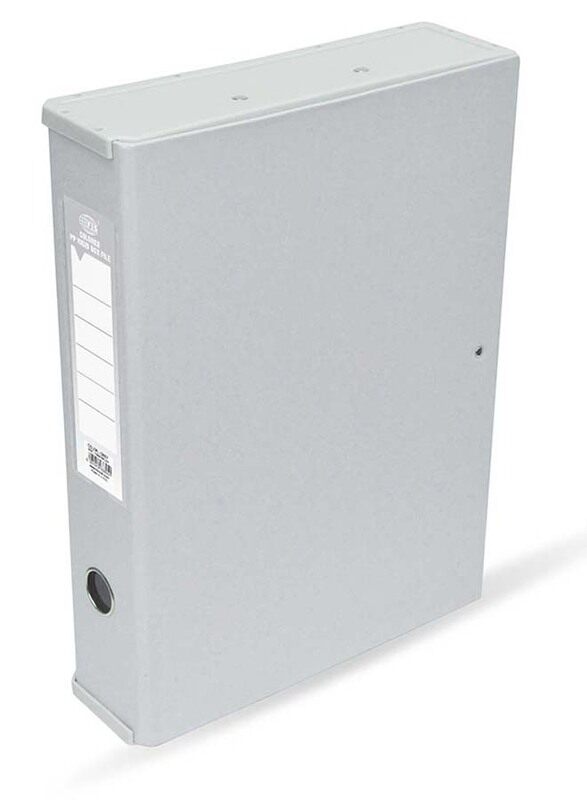 

FIS Colored PP Rigid Box File with Plastic Sides, 210 x 330 mm, FSBFRPLGY, Grey