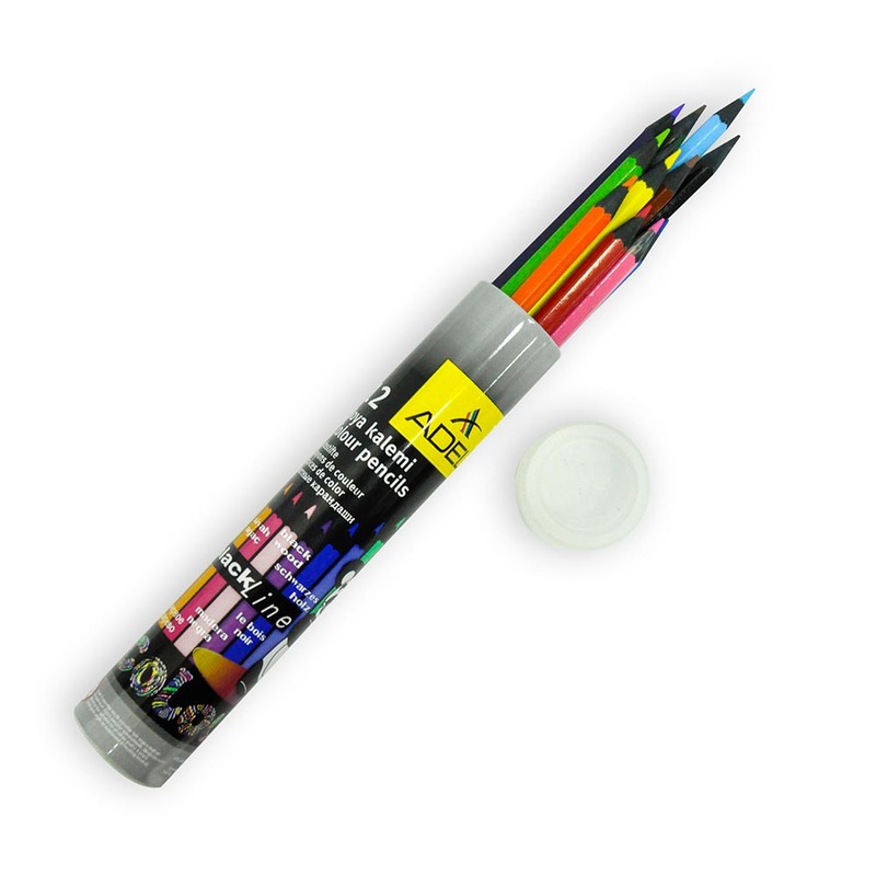 Adel Colour Pencil in Aluminium Tube Set, 12 Piece, ALCK-2003, Multicolour